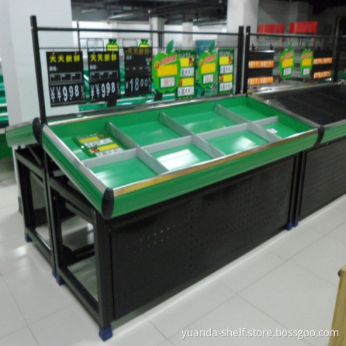 Shop and Supermarket Green Color Vegetable Display Rack